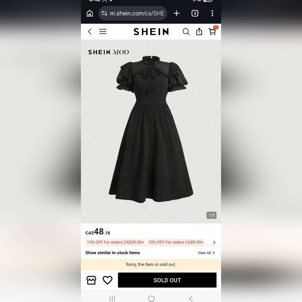 Elegant Black Wichy  Dress